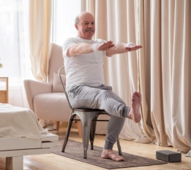 Yoga - man in chair